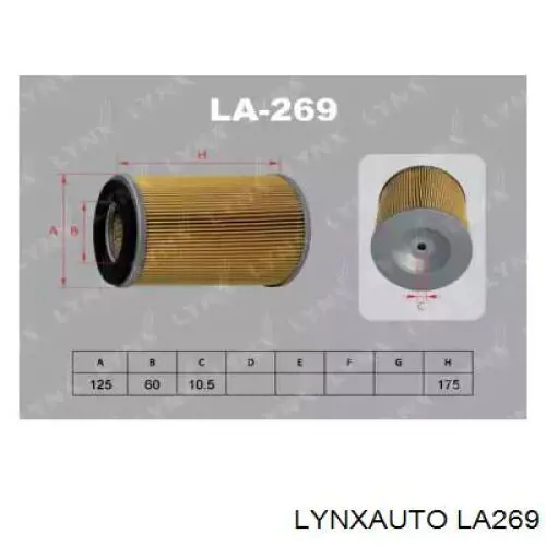 Фільтр повітряний LA269 Lynxauto