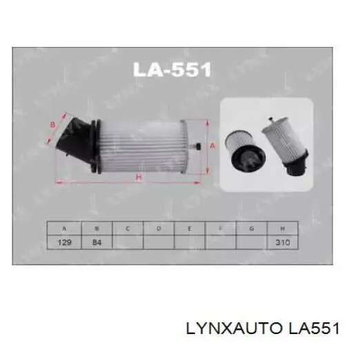 LA551 Lynxauto Повітряний фільтр двигуна