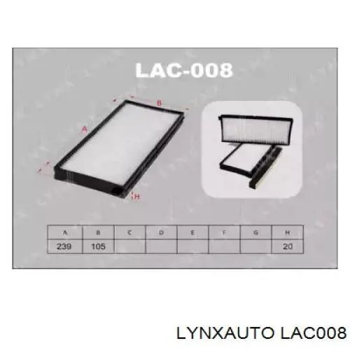 Фільтр повітряний обігрівача Lynxauto LAC008 ціна, від 7.46 USD