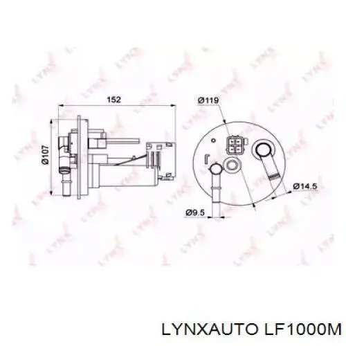 Фільтр тонкого очищення палива Lynxauto LF1000M ціна, від 288.13 USD