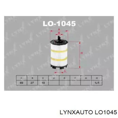 Фільтр масляний LO1045 Lynxauto