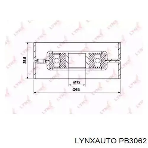 Ролик ременя ГРМ, паразитний Lynxauto PB3062 ціна, від 7.87 USD