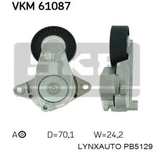 PB5129 Lynxauto Ролик натяжителя ременя агрегатів