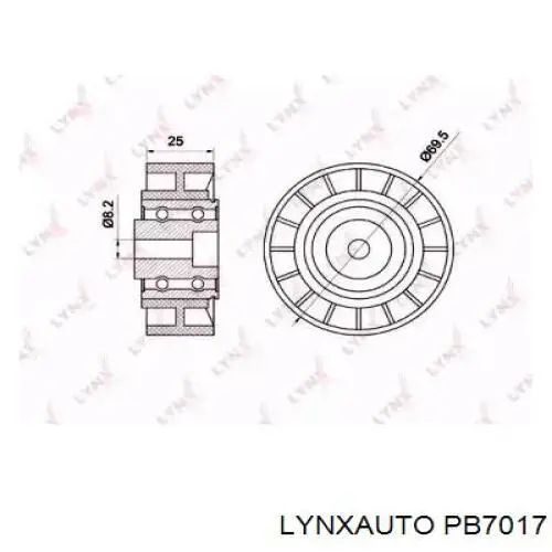 Купити 1002028 Autotechteile Ролик приводного ременя, паразитний
