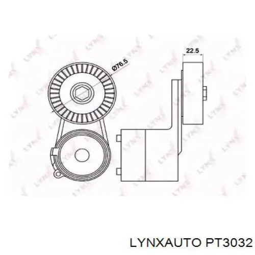 Натягувач приводного ременя PT3032 Lynxauto