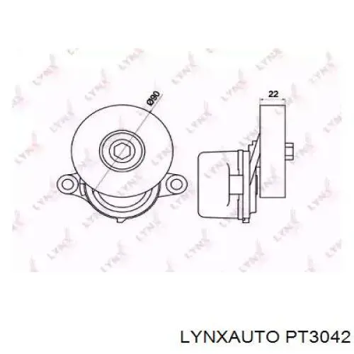 Натягувач приводного ременя PT3042 Lynxauto