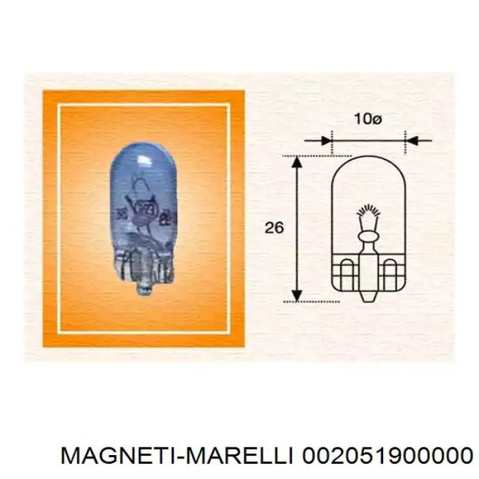 Лампочка покажчика повороту Magneti Marelli 002051900000 ціна, від 1.25 USD