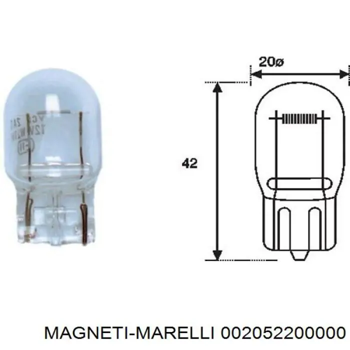 002052200000 Magneti Marelli лампочка