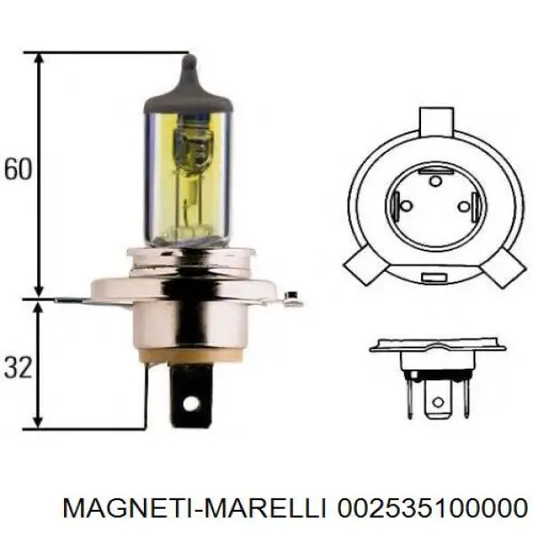 Купити 002535100000 Magneti Marelli Лампочка галогенна