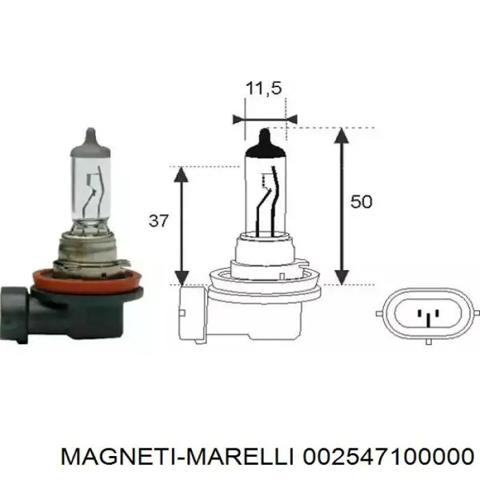 Купити 002547100000 Magneti Marelli Лампочка галогенна