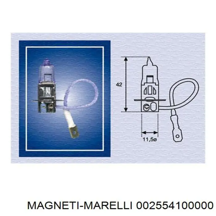 002554100000 Magneti Marelli лампочка галогенна