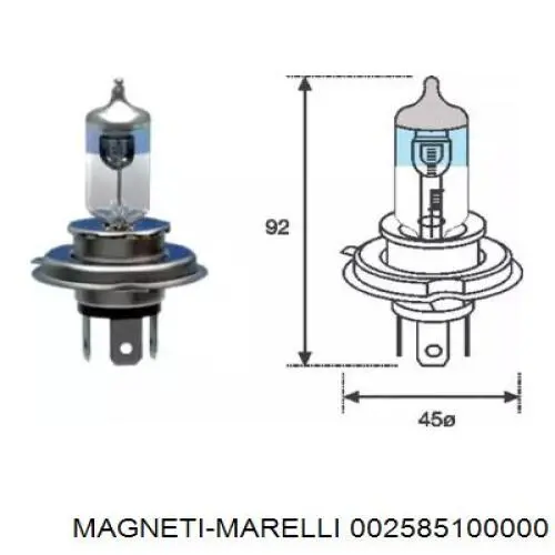 Лампочка галогенна Magneti Marelli 002585100000 ціна, від 2.25 USD