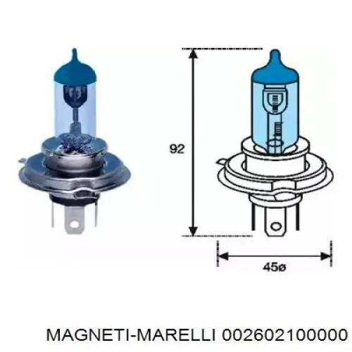 002602100000 Magneti Marelli Лампочка галогенна
