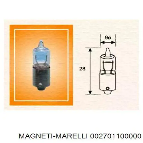 002701100000 Magneti Marelli лампочка