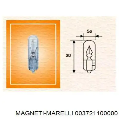 003721100000 Magneti Marelli лампочка щитка / панелі приладів