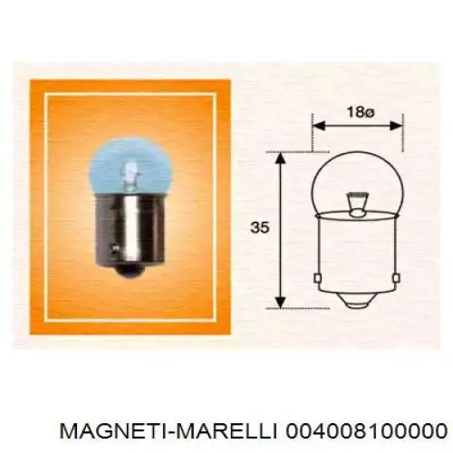 004008100000 Magneti Marelli лампочка