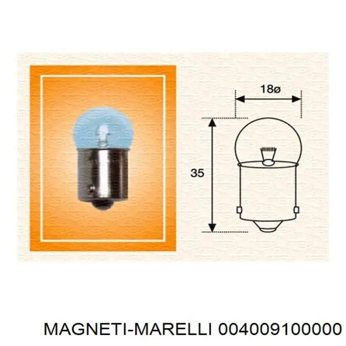 Лампочка 004009100000 Magneti Marelli