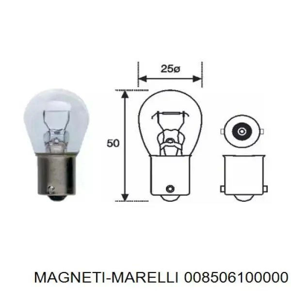 008506100000 Magneti Marelli лампочка