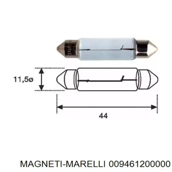 009461200000 Magneti Marelli лампочка плафону освітлення салону/кабіни