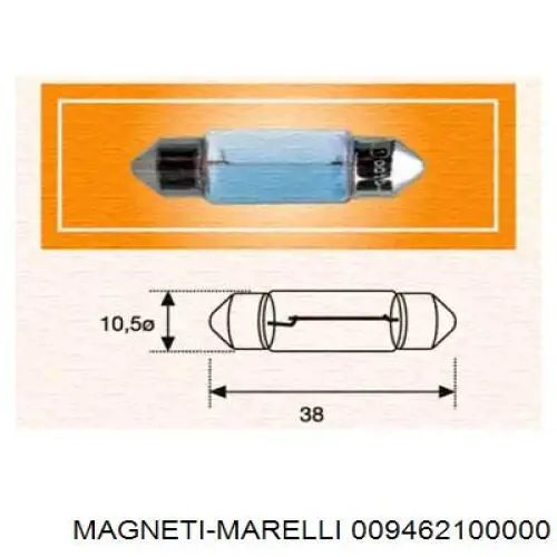 Лампочка плафону освітлення салону/кабіни Magneti Marelli 009462100000 ціна, від 0.45 USD