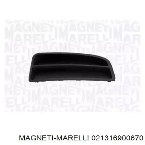 Купити 021316900670 Magneti Marelli Заглушка/ решітка протитуманних фар бампера переднього, права