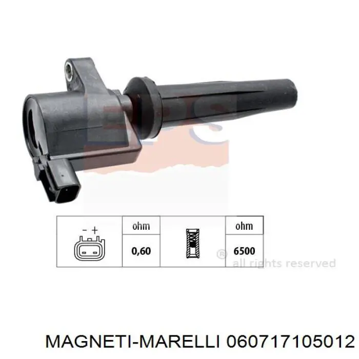 Котушка запалювання 060717105012 Magneti Marelli