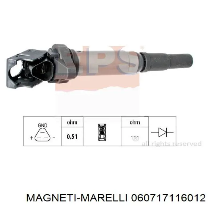 Купити 060717116012 Magneti Marelli Котушка запалювання
