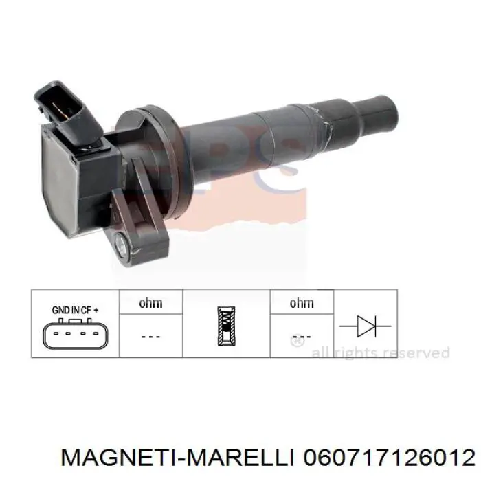 Котушка запалювання Magneti Marelli 060717126012 ціна, від 32.11 USD