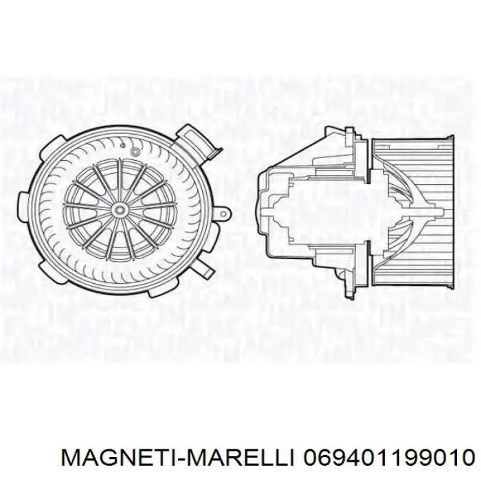 Купити 069401199010 Magneti Marelli Електродвигуни (електродвигун обігрівача) або розетка причепа штепсельная