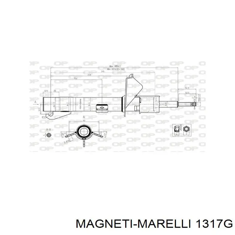 Купити 1317G Magneti Marelli Амортизатор передньої підвіски