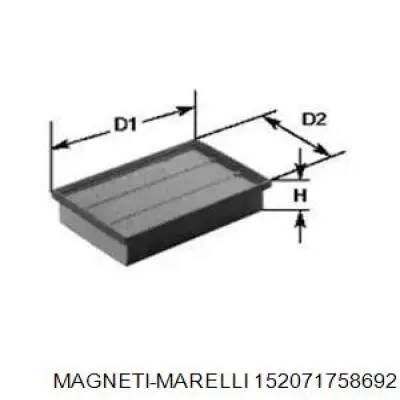 Купити 152071758692 Magneti Marelli Автомобільний фільтр повітря