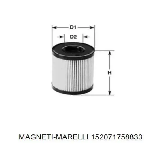 Масляний фільтр двигуна Magneti Marelli 152071758833 ціна, від 7.10 USD