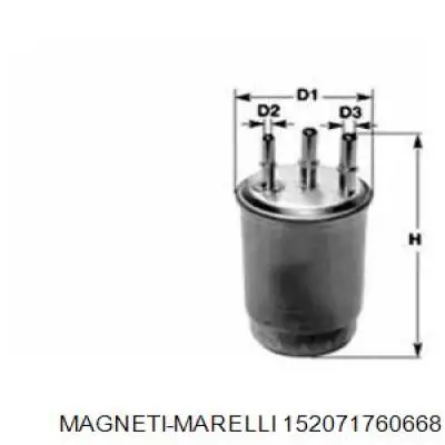 Фільтр тонкого очищення палива Magneti Marelli 152071760668 ціна, від 16.34 USD