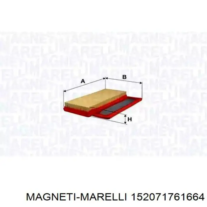 Повітряний фільтр 152071761664 Magneti Marelli