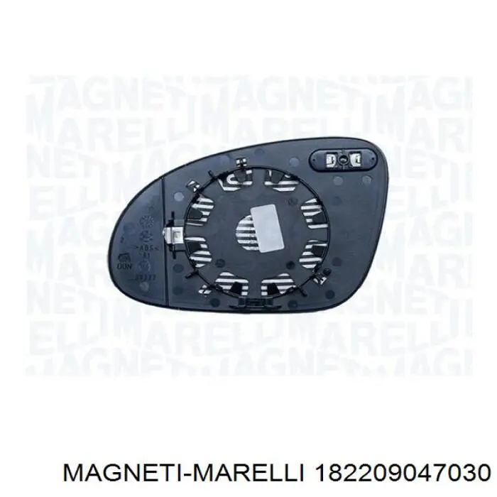 Дзеркальний елемент правого дзеркала заднього виду Magneti Marelli 182209047030 ціна, від 38.01 USD