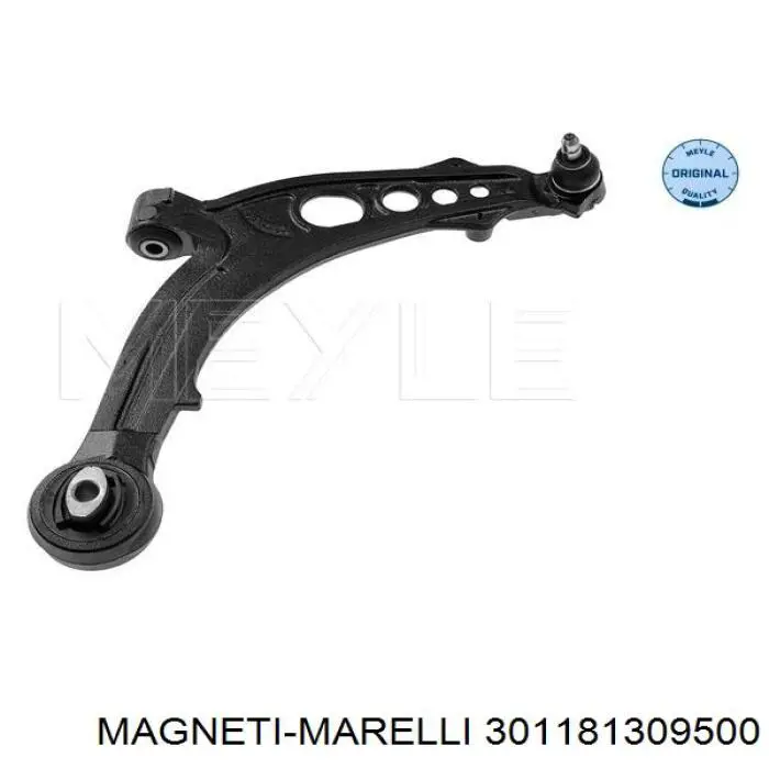 Важіль передньої підвіски нижній, правий 301181309500 Magneti Marelli