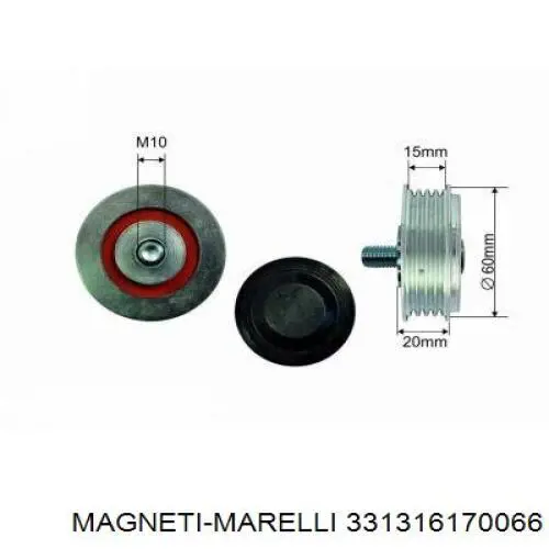 Купити 331316170066 Magneti Marelli Натяжний ролик