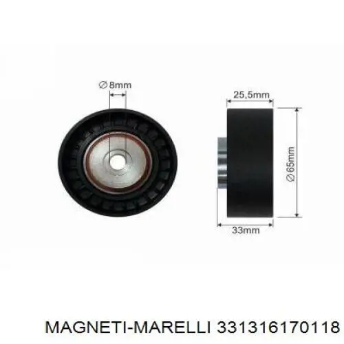Купити 331316170118 Magneti Marelli Ролик приводного ременя, паразитний