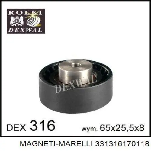 331316170118 Magneti Marelli Ролик приводного ременя, паразитний