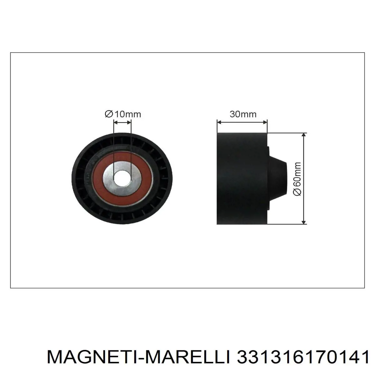 331316170141 Magneti Marelli ролик приводного ременя, паразитний