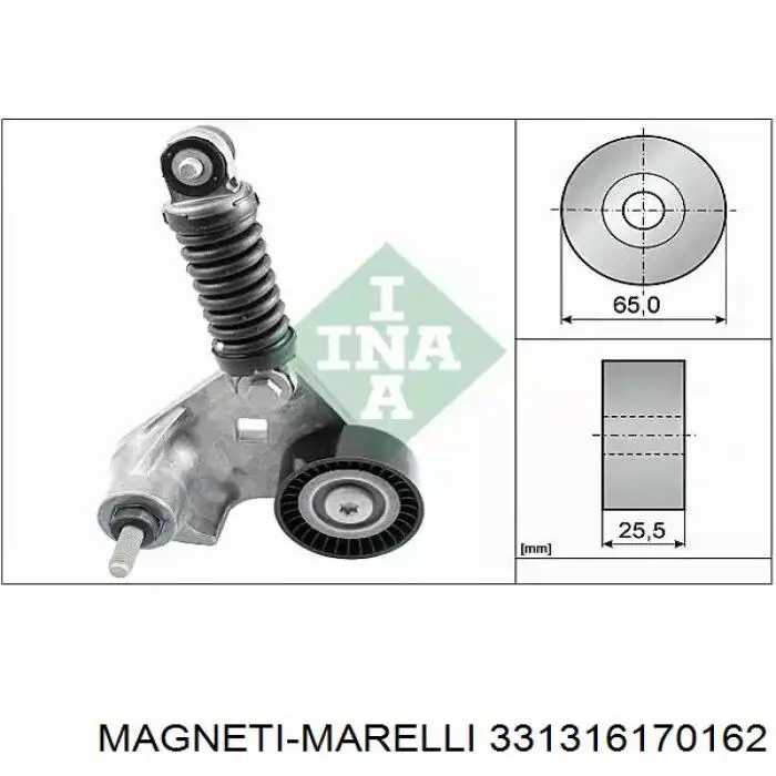 331316170162 Magneti Marelli Натяжна планка поліклинового ременя