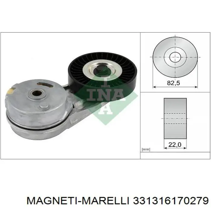 331316170279 Magneti Marelli Натяжна планка поліклинового ременя