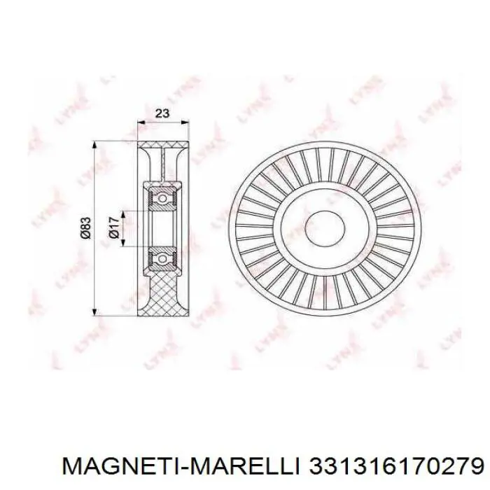 Натягувач приводного ременя Magneti Marelli 331316170279 ціна, від 12.26 USD