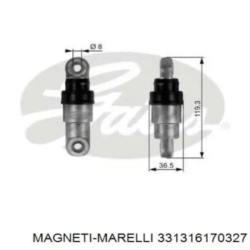 Натяжний ролик 331316170327 Magneti Marelli