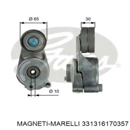 Натягувач приводного ременя Magneti Marelli 331316170357 ціна, від 27.08 USD