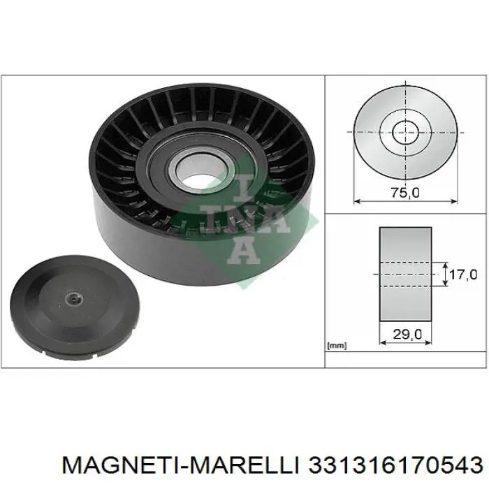 Купити 331316170543 Magneti Marelli Ролик приводного ременя, паразитний