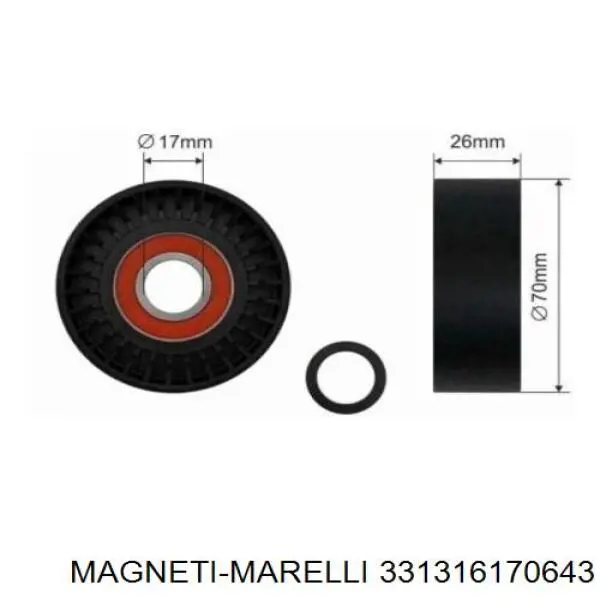 331316170643 Magneti Marelli Натяжна планка поліклинового ременя