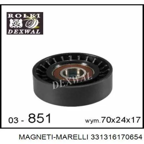Натяжний ролик Magneti Marelli 331316170654 ціна, від 11.52 USD