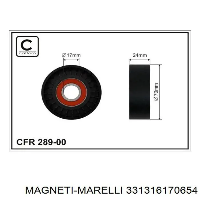 Купити 331316170654 Magneti Marelli Натяжний ролик