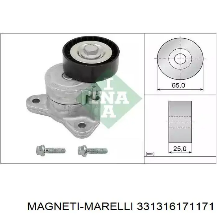331316171171 Magneti Marelli Ролик натяжителя ременя агрегатів